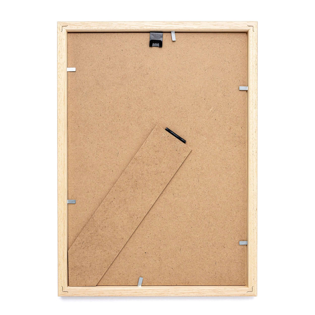 Bagside af hvid ramme i størrelse A4 fra Postera