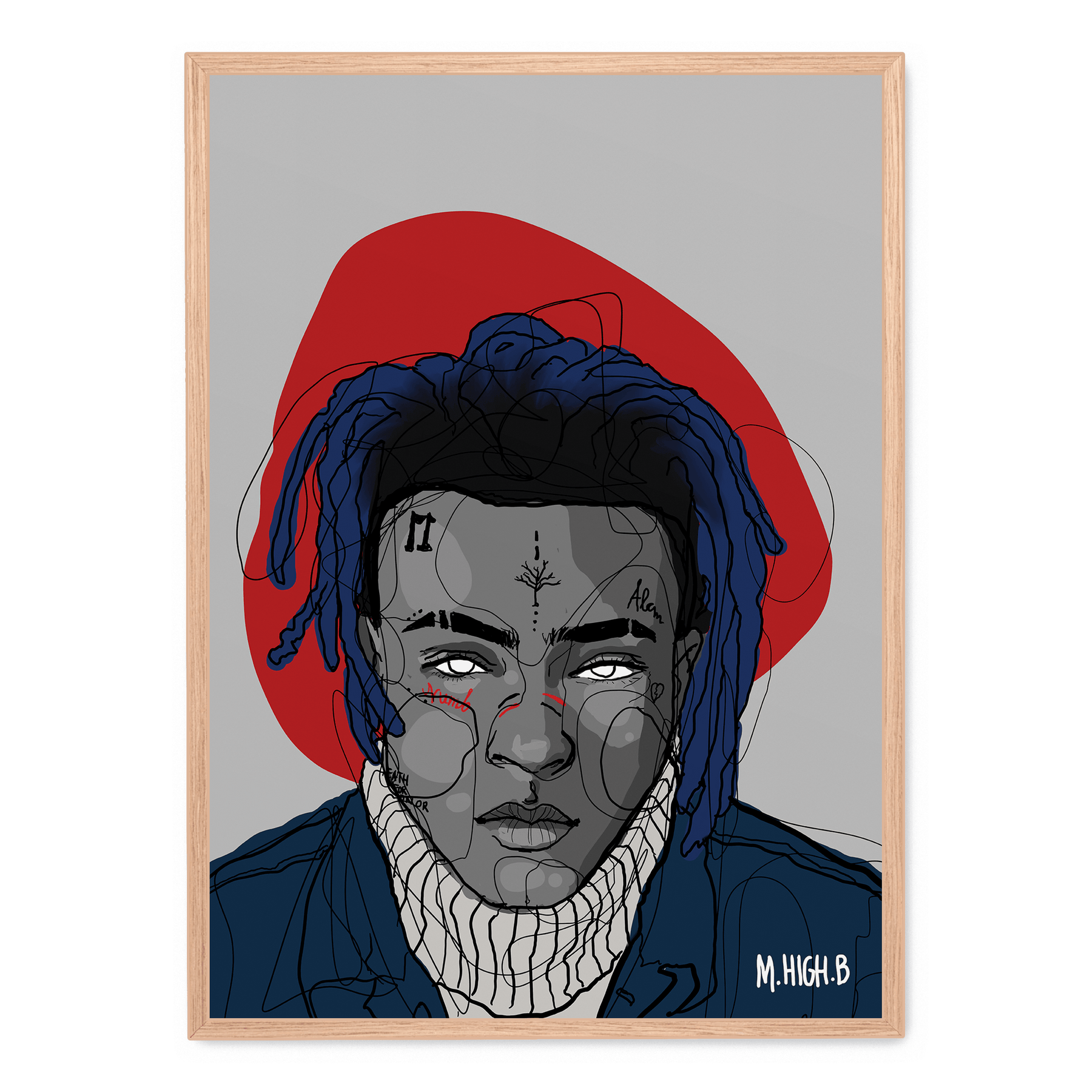 XXXTentacion x M.HIGH.B poster Postera.art