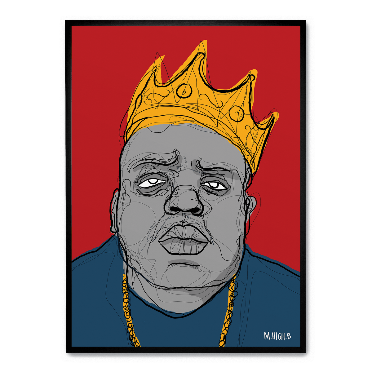 Biggie Smalls x M.HIGH.B poster Postera.art