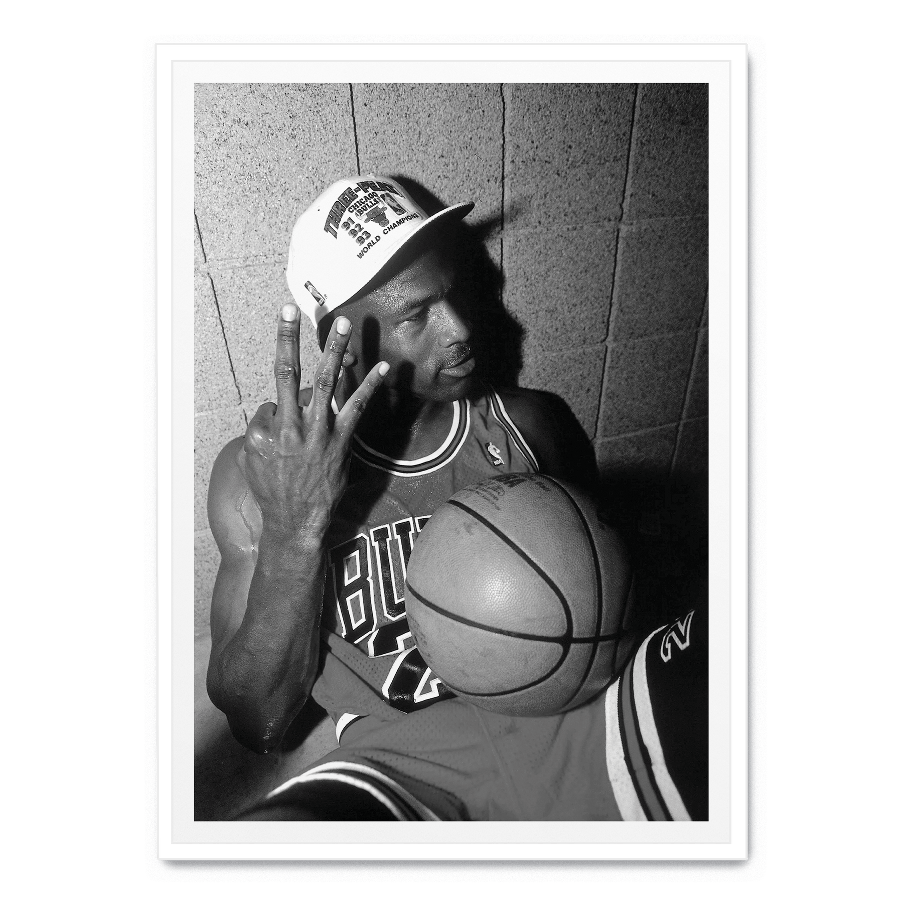 Michael Jordan 3 Fingers poster Postera.art