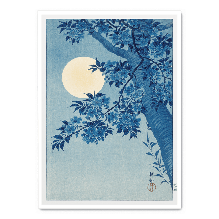Ohara Koson - Blossoming Cherry On A Moonlit Night