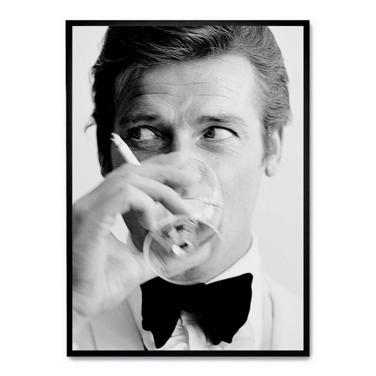 Roger Moore Drinking poster | Postera.art