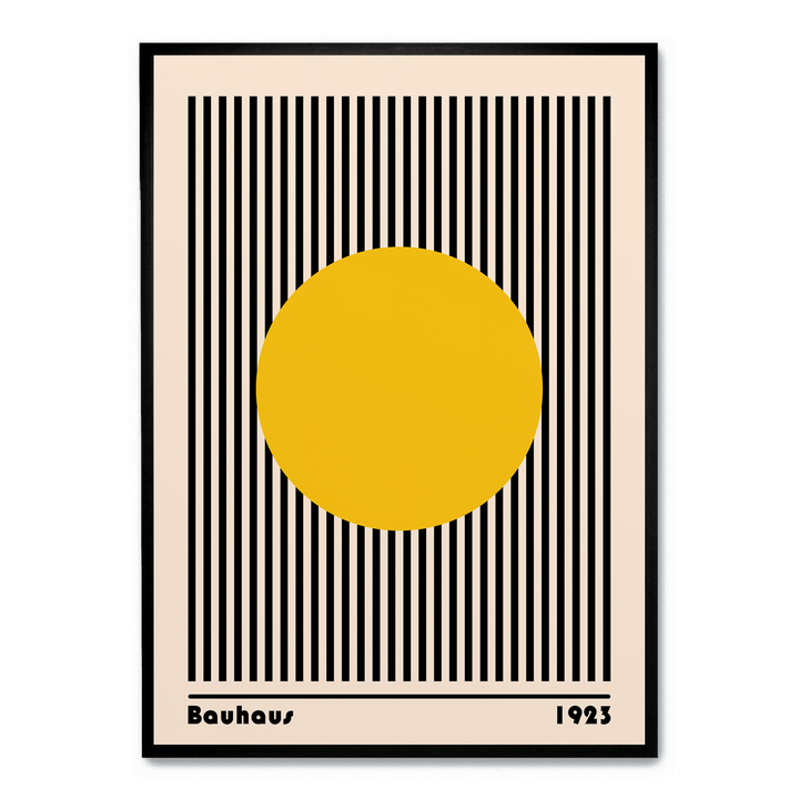 Bauhaus Yellow Circle With Lines