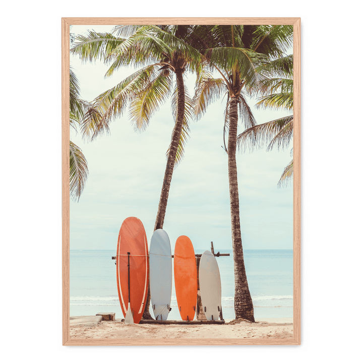 Surfboards On The Beach poster | Postera.art
