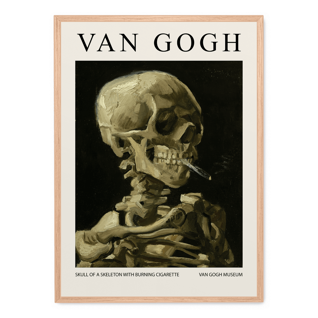 Skull Of A Skeleton With Burning Cigarette