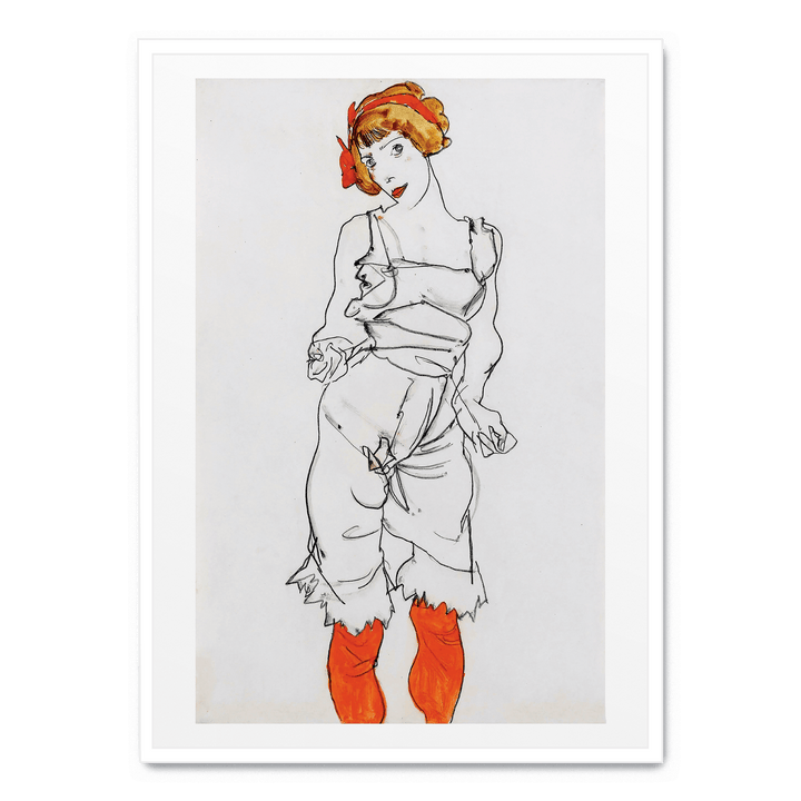 Woman In Underclothes And Stockings