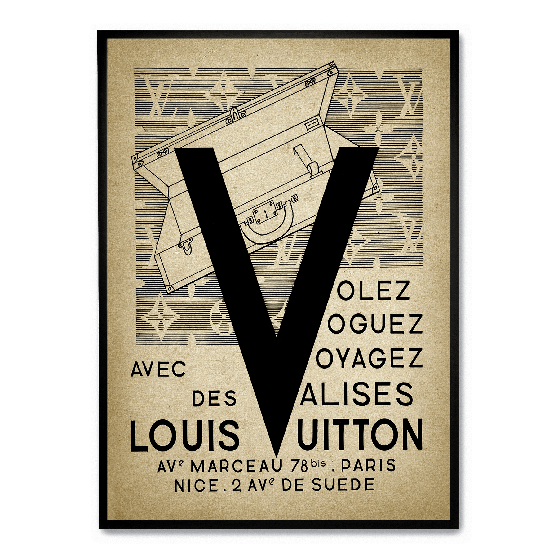 Buy Vintage Louis Vuitton Poster Online In India -  India