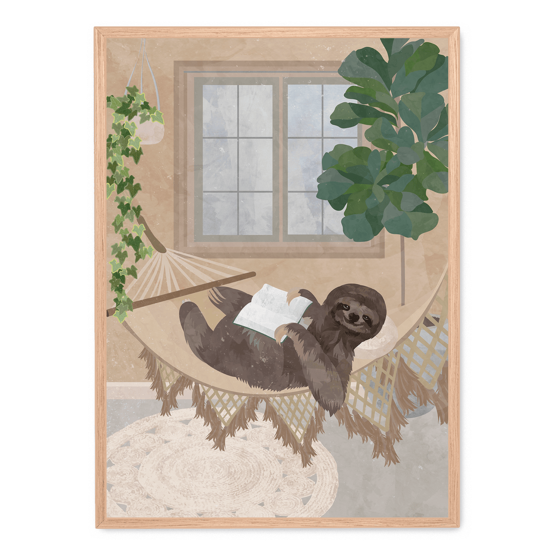 Lazy Sloth In Hammock