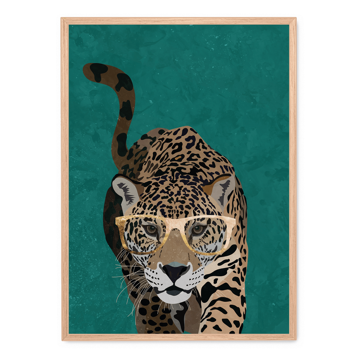 Curious Green Leopard poster | Postera.art